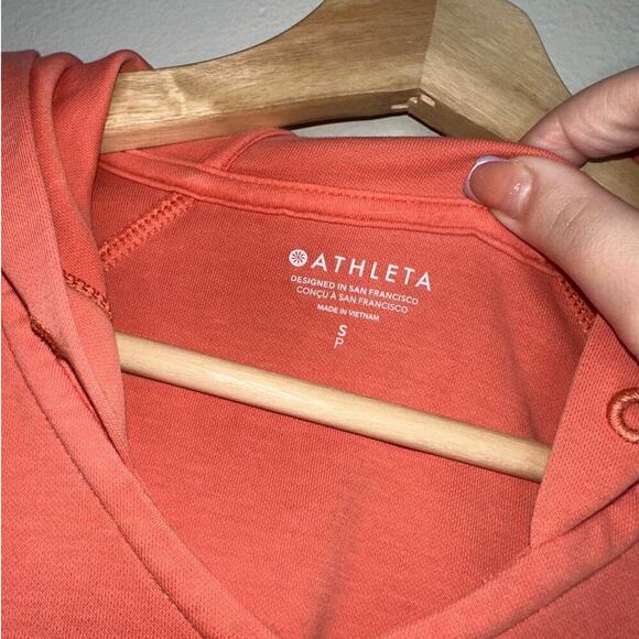 Athleta Sundown Pullover Hoodie Coral/Orange Size Small - Picture 2 of 6